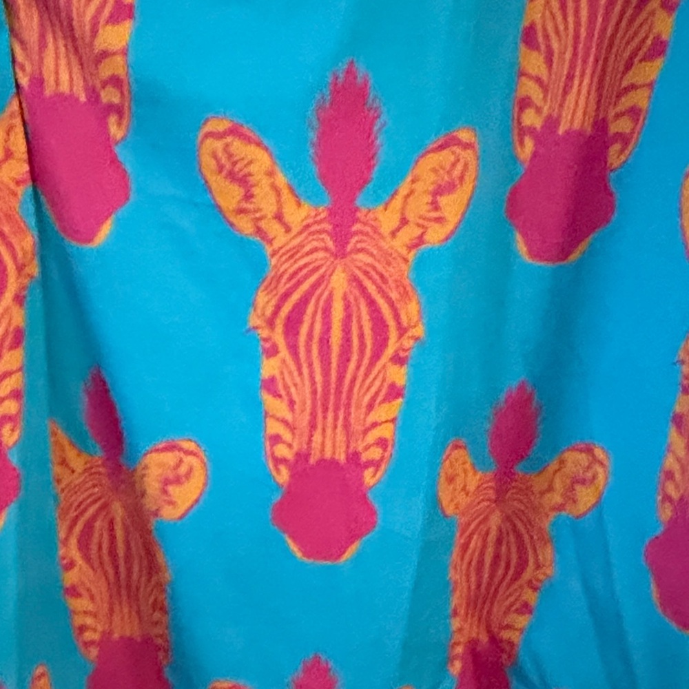 Sheridan French Oversized Vibrant Zebra Print Blouse - Picture 6 of 12